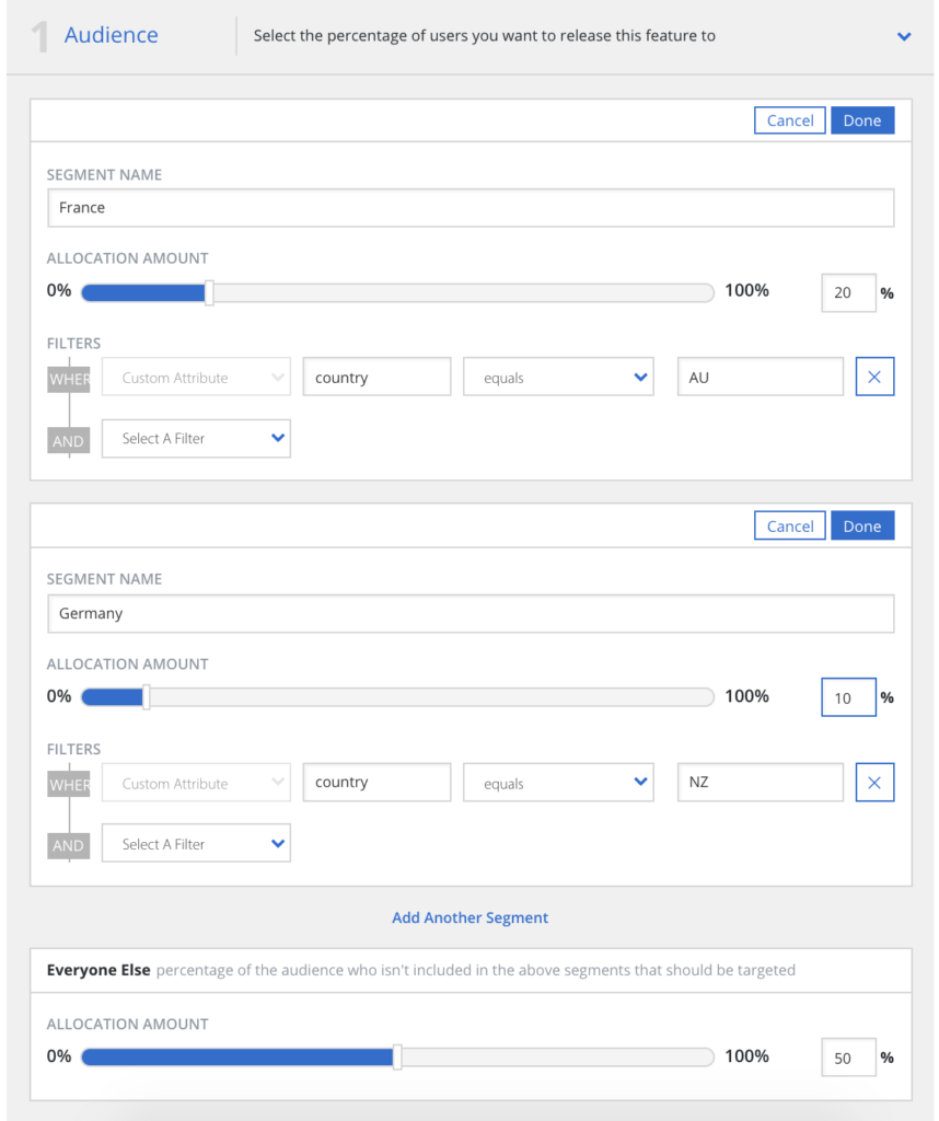 Apptimize Feature Flag segmentation