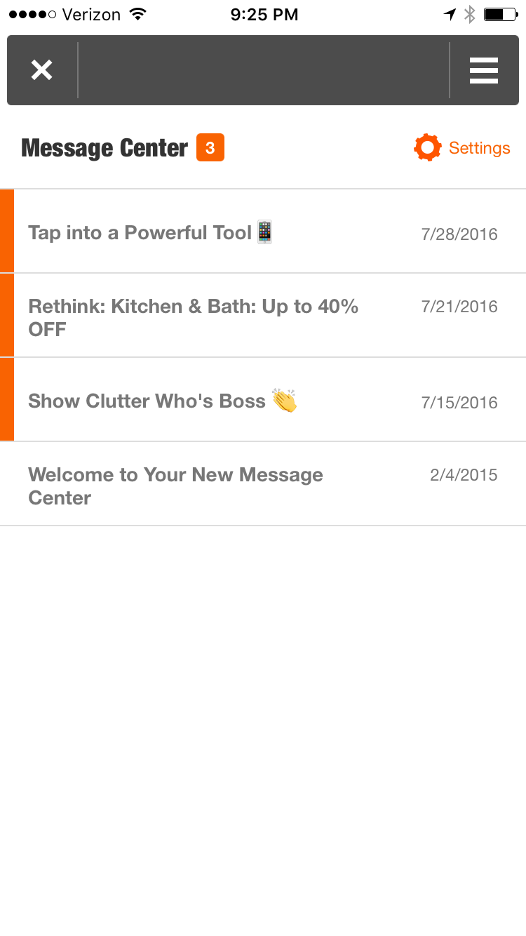 home-depot-in-app-message-center-in-box-screenshot