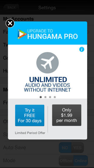 hungama-pro-full-page-in-app-marketing-message-example-screenshot